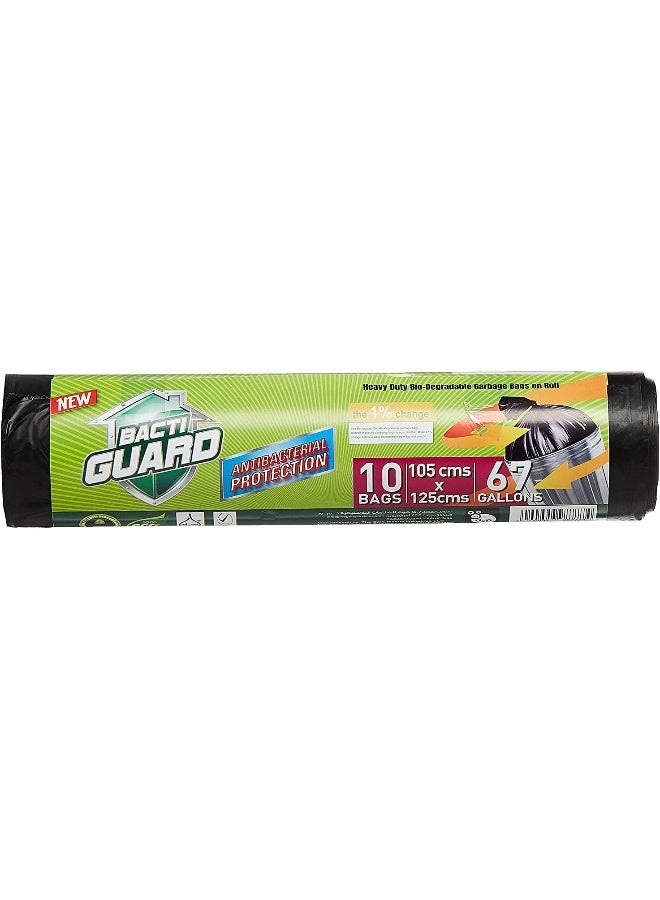 باكتي جارد طقم أكياس قمامة مكون من 10 قطع أسود 105x125سم - Image 2