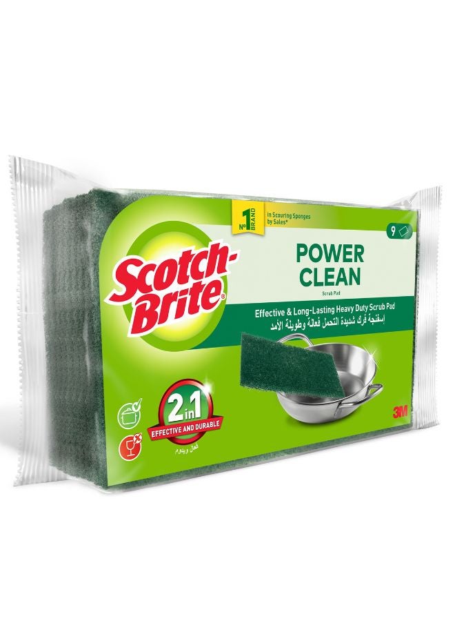 Set Of 9 Heavy Duty Scotch Brite Green - pnsku/N24056141A/45/_/1706206612/fea0bdb2-0250-4b9d-bee1-fe6c01d99b2f