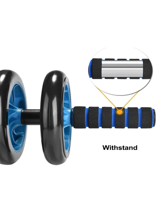 SkyLand Abdominal Exercise Wheel Roller With Mat Black/Blue 0.8kg 0.8kg  - Image 3