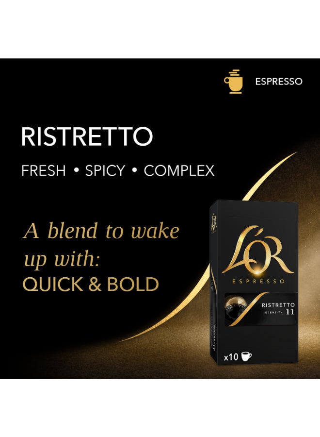 L'or Espresso Intensity 11 Coffee Capsule Drinks Ristretto 10 Capsules Ristretto 52grams  - Image 2