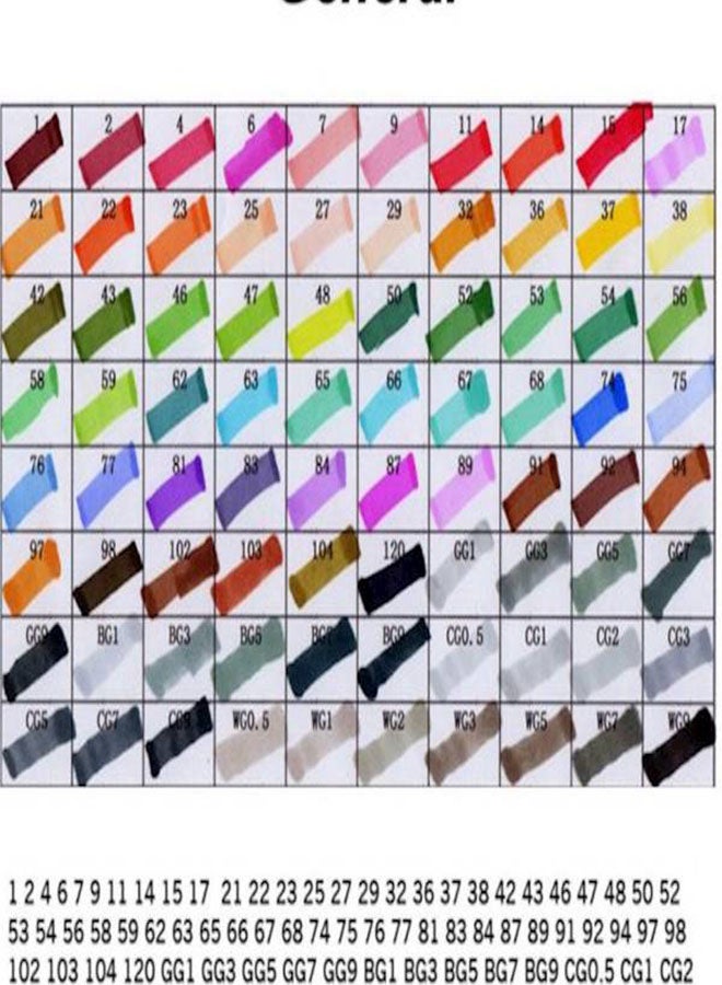 تاتش فايف طقم أقلام ماركر بطرفين للرسم مكون من 80 قطعة متعدد الألوان - Image 4