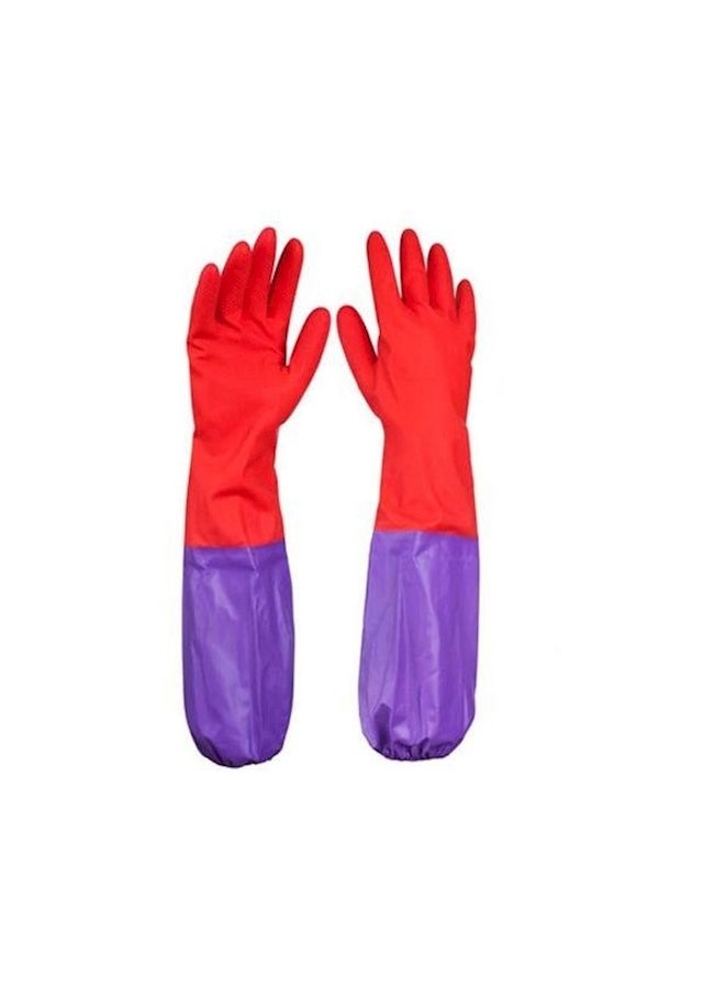 2-Piece Long Sleeves Gloves Red/Purple 22.3x11.6x3.1cm - Image 3