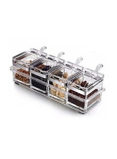 MT 4-Piece Crystal Seasoning Box Clear  - Image 2