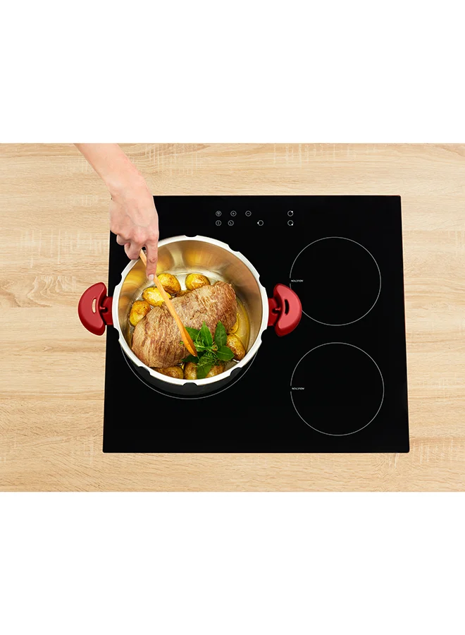 تيفال TEFAL قدر ضغط | ClipsoMinut’ Perfect 7.5 لتر | فولاذ مقاوم للصدأ | جميع مصادر الحرارة بما في ذلك الحث | حفظ الفيتامينات | صنع في فرنسا | ضمان لمدة سنتين | P4624831 فضي/بني 7.5لترات