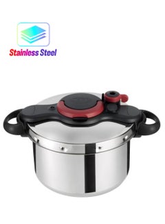 Tefal Clipsominut Easy Pressure Cooker Silver/Black/Red 9.0Liters  - Image 1
