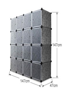 Generic 16 Cube Storage Cupboard Cabinet Wardrobe () Black  - Image 5