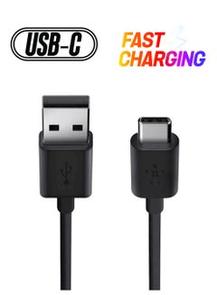 belkin BoostCharge USB C To USB A Charger Cable Type C Cable USB C Cable For iPhone 15 Samsung Galaxy S24 S24+ S24 Ultra Pixel iPad Pro NIntendo Switch And More 1m Black Black  - Image 1