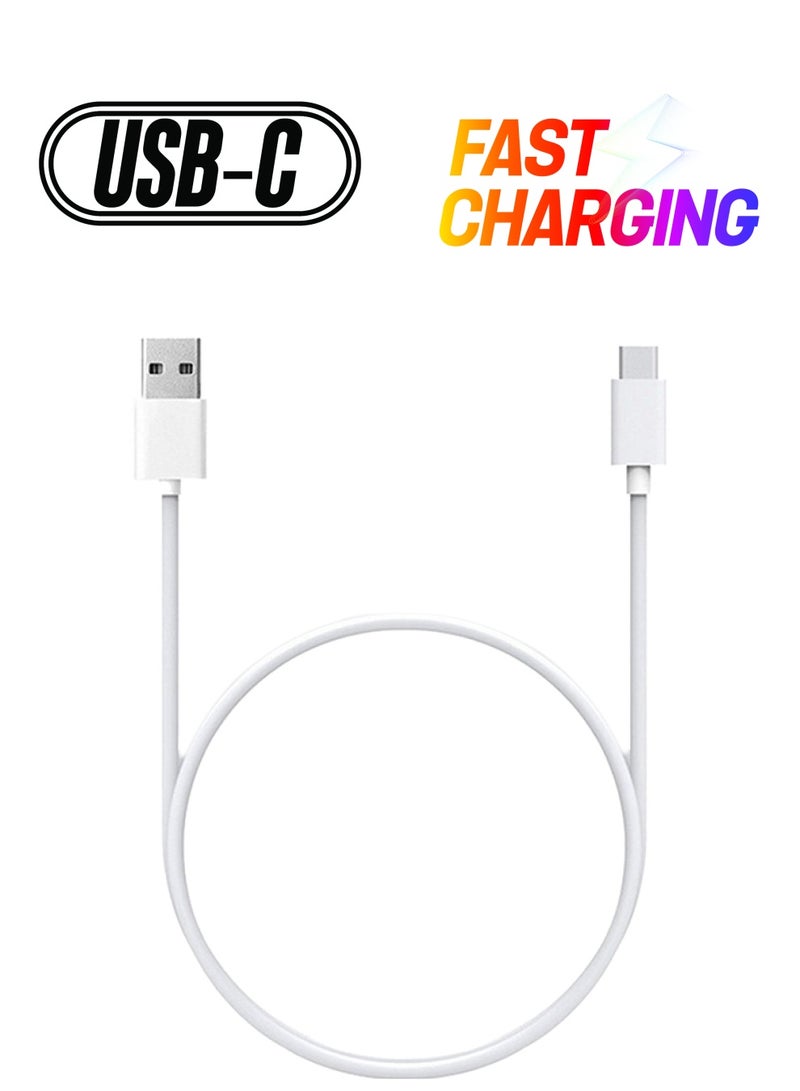 كابل شحن USB Type-C إلى Type-A أبيض - Image 1