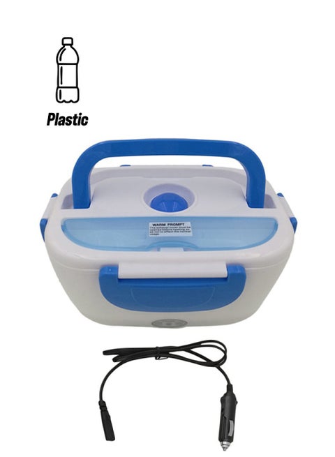 Portable Multifunctional Electric Heated Lunch Box Blue 16 x 10.5 x 22.2cm