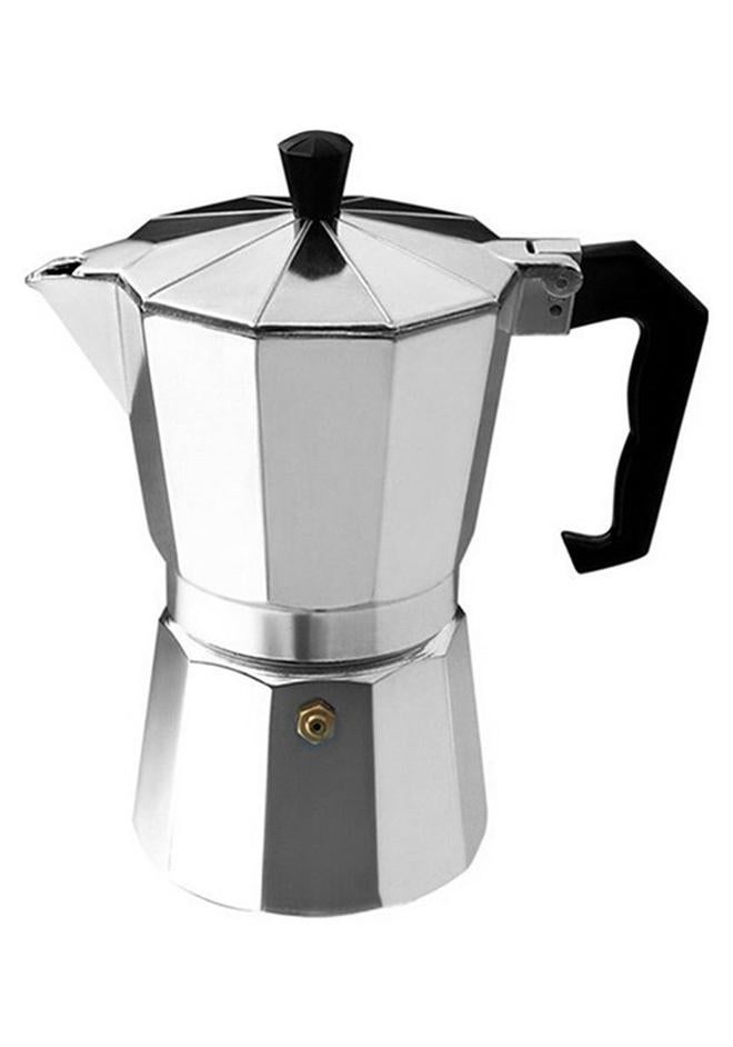 Moka Espresso Percolator Coffee Maker Silver 9.2 x 9.2 x 19.5cm - Image 1