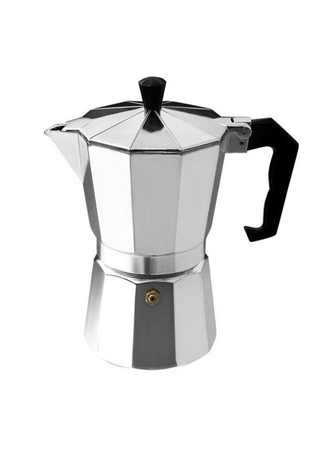 Moka Espresso Percolator Coffee Maker Silver 9.2 x 9.2 x 19.5cm - Image 1