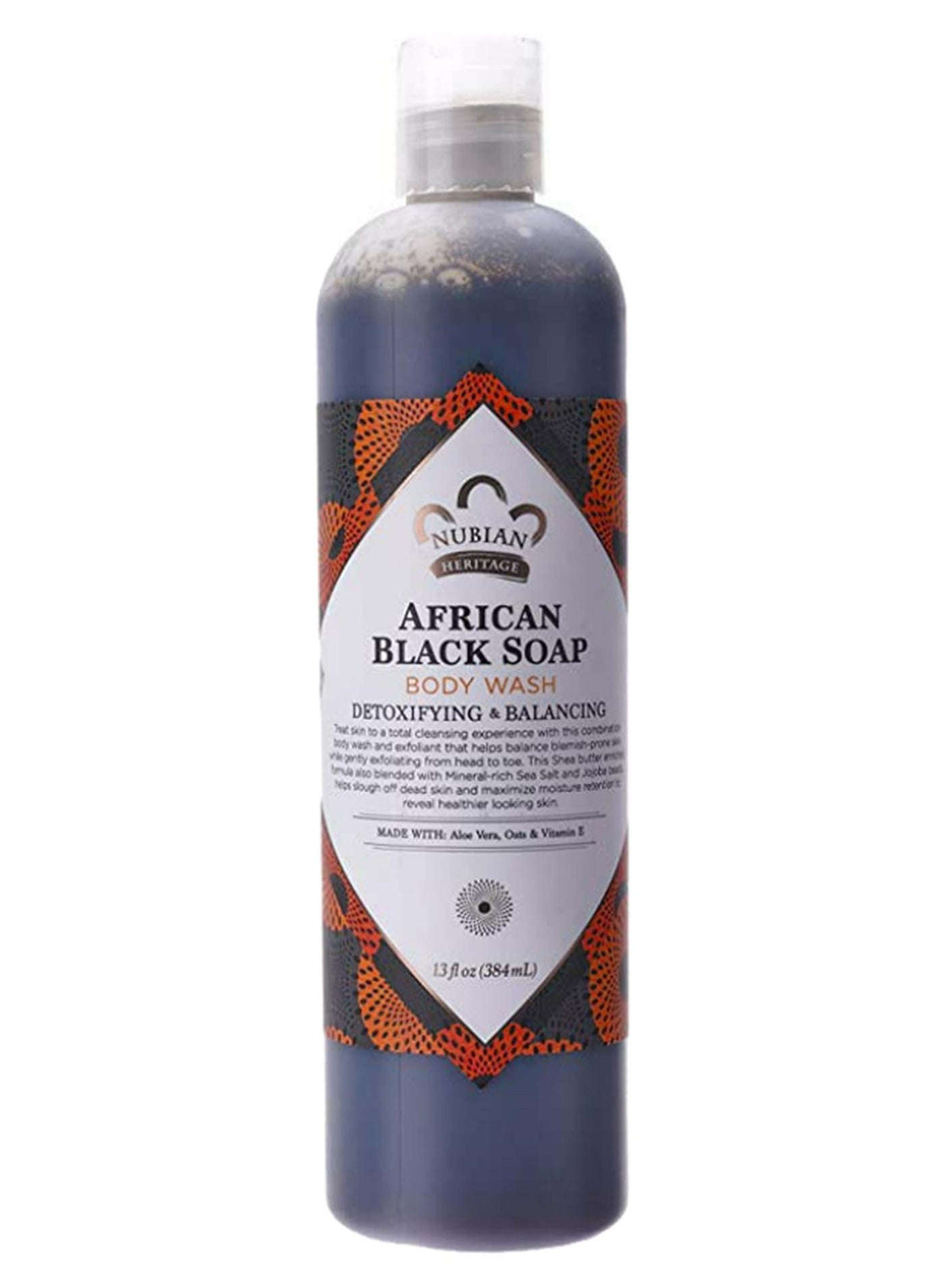 Nubian Heritage African Black Soap Body Wash 384ml