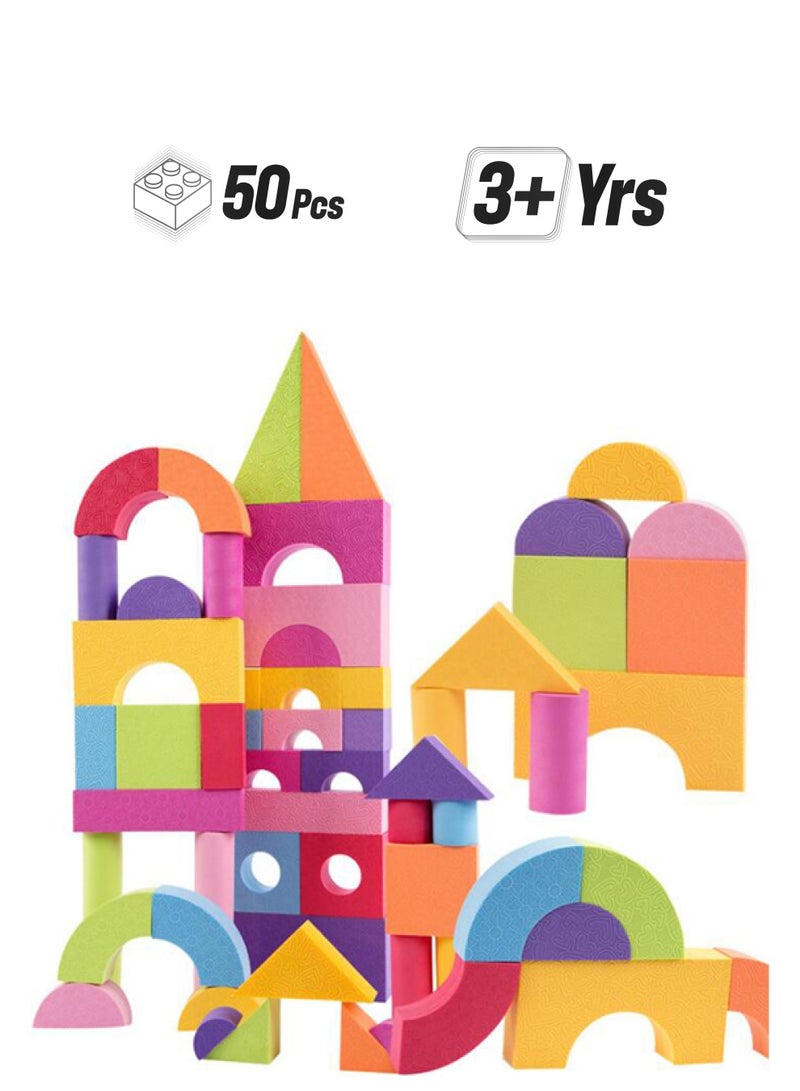 جو باي مجموعة مكعبات بناء إسفنجية من 50 قطعة 50 - Image 1