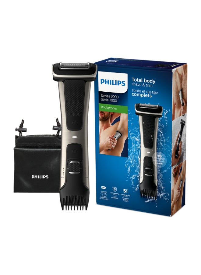 Series 7000 Showerproof Body Groomer And Trimmer BG7025/13 Black 