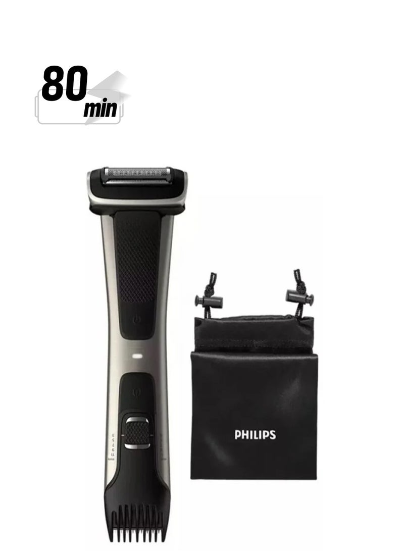 Philips - Bodygroom BG7025/13,Showerproof Groin & Body Trimmer,Body Shaver, 5-Length Adjustable Comb,80min Cordless, Skin Protection Black - Image 1