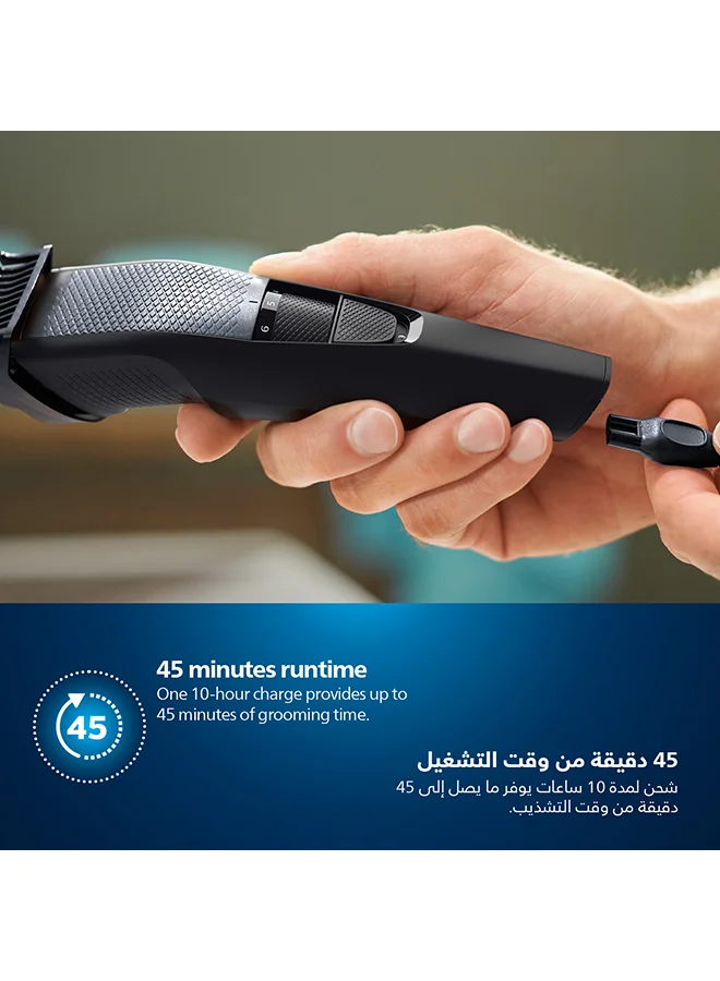Philips Beard Trimmer BT3208/13,Precise Beard Styling for Effortless Grooming,10 Length Settings, Maintenance-Free Blades, No Oil Required,45min Cordless Use, Ergonomic Grip Black