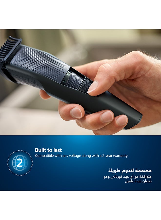 Philips - Beard Trimmer BT3208/13,Precise Beard Styling for Effortless Grooming,10 Length Settings, Maintenance-Free Blades, No Oil Required,45min Cordless Use, Ergonomic Grip Black - Image 1