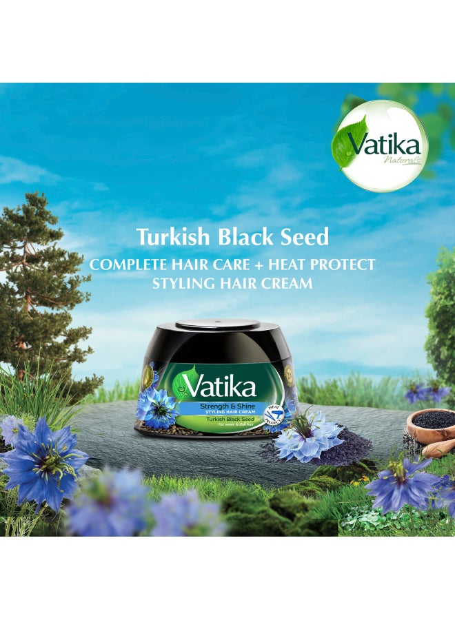 VATIKA Black Seed Styling Hair Cream | Strength & Shine | Heat Protect; Nourishing Vatika Oils | For Weak & Dull Hair 125ml  - Image 2