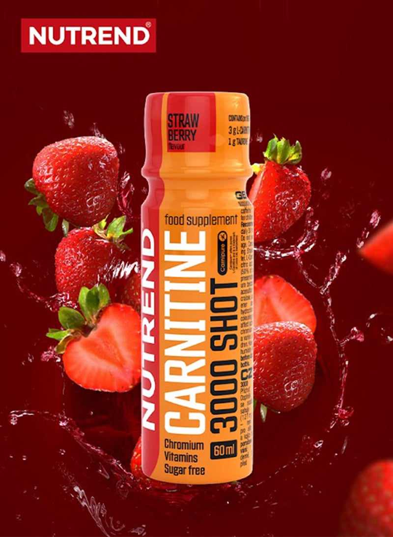 NUTREND Carnitine 3000 Shot 20X60 Ml Strawberry  - Image 3