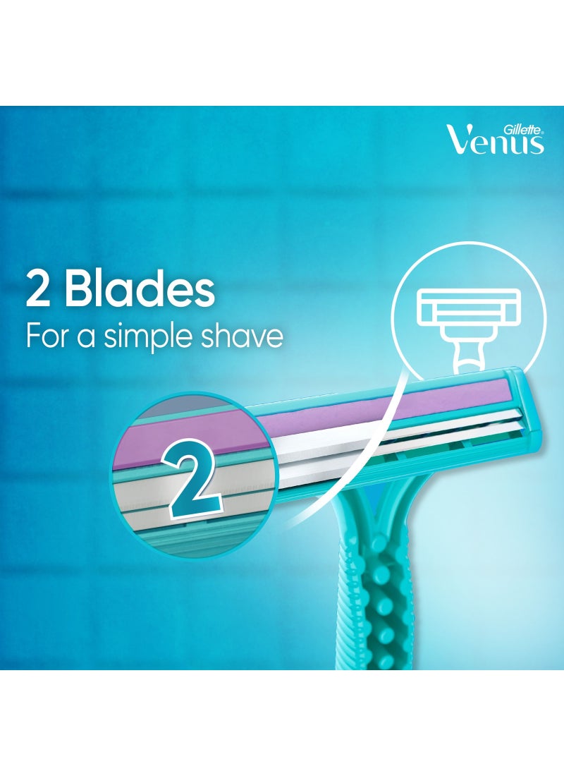 فينوس جيليت سيمبلي فينوس 2 شفرات للاستخدام مرة واحدة 8+4 - Image 3