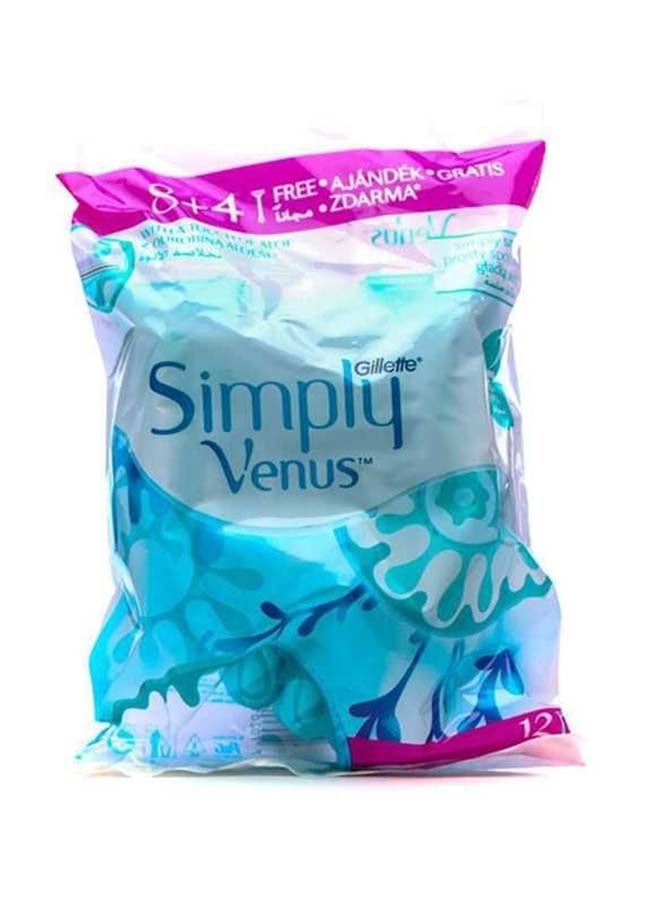 فينوس جيليت سيمبلي فينوس 2 شفرات للاستخدام مرة واحدة 8+4 - Image 1