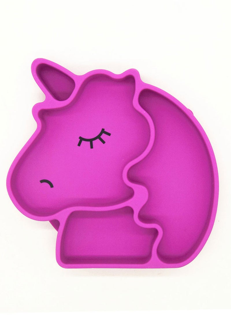 Eazy Kids Silicon Suction Plate Non Slip - Unicorn Pink  - Image 1