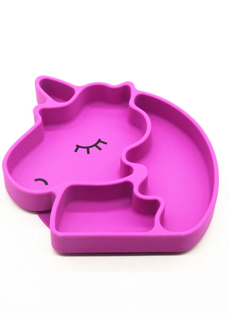 Eazy Kids Silicon Suction Plate Non Slip - Unicorn Pink  - Image 2