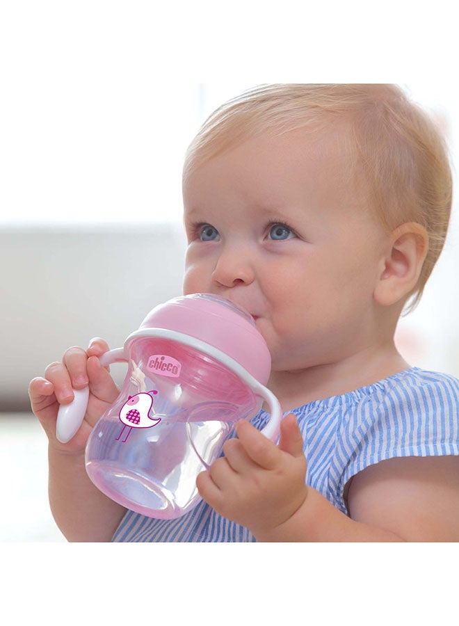 Chicco - Soft Silicone Spout, Spill Free Transition Cup 4M+ 200Ml, Pink - Image 1