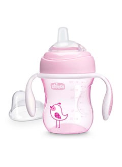 Chicco Soft Silicone Spout, Spill Free Transition Cup 4M+ 200Ml, Pink  - Image 3