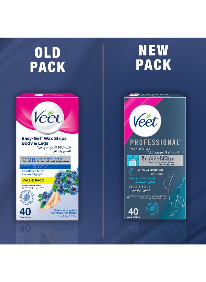Veet - Hair Removal Cold Wax Strips Sensitive Skin - Image 1