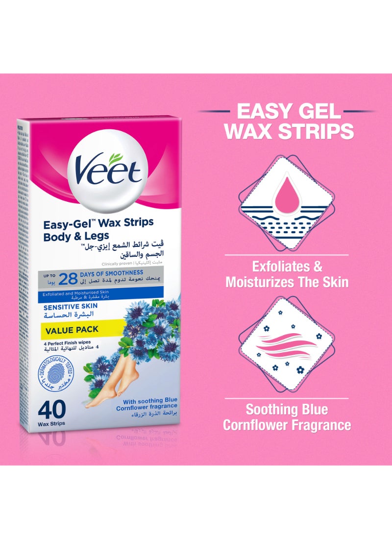 Hair Removal Cold Wax Strips Sensitive Skin