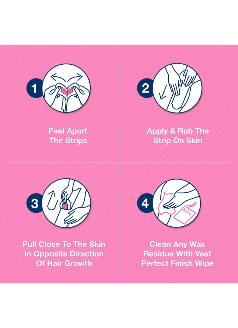 Hair Removal Cold Wax Strips Sensitive Skin