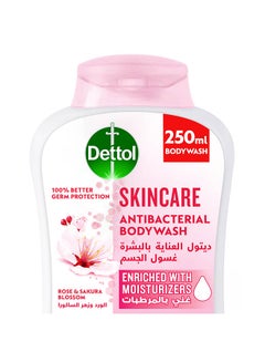 Dettol Skincare Antibacterial Body Shower Gel With Rose And Sakura Blossom, 250ml × 2  - Image 2