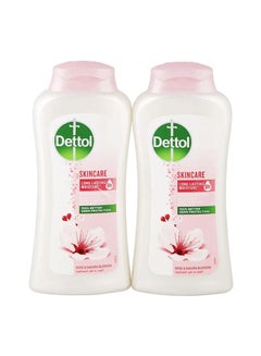 Dettol Skincare Antibacterial Body Shower Gel With Rose And Sakura Blossom, 250ml × 2  - Image 1
