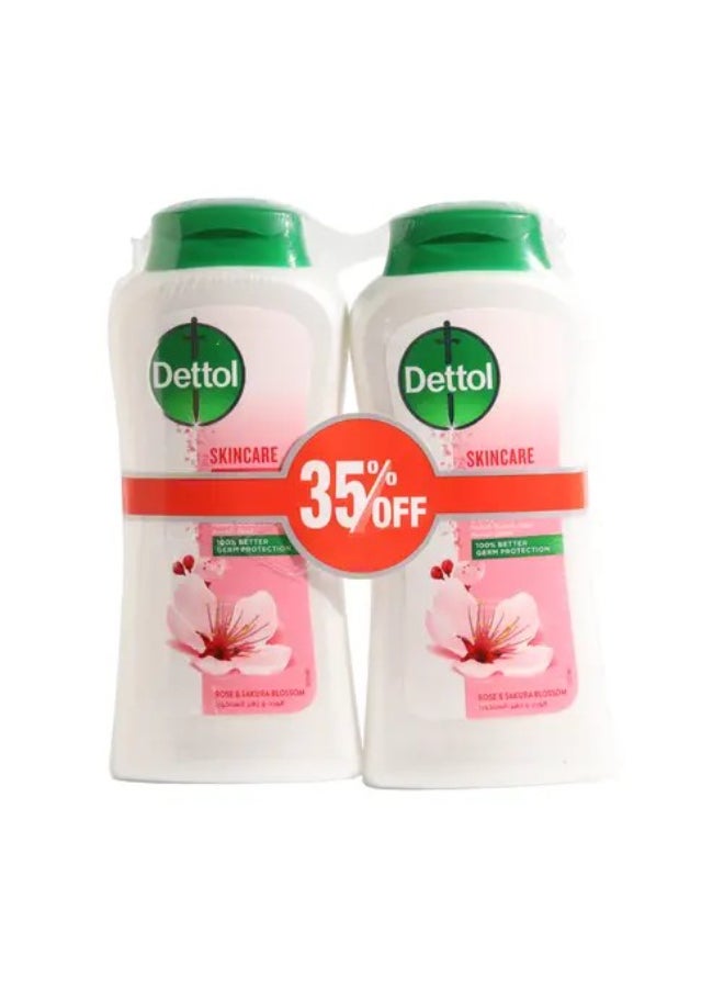 Dettol Skincare Antibacterial Body Shower Gel With Rose And Sakura Blossom, 250ml × 2 Rose & Sakura Blossom 250ml Ã— 2 - Image 1