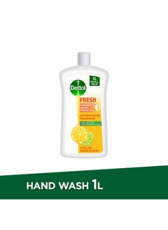 Dettol Fresh Handwash Liquid Soap Refill Citrus And Blossom Fragrance Orange Orange 1Liters  - Image 1