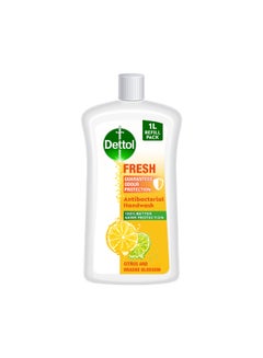 Dettol Fresh Handwash Liquid Soap Refill Citrus And Blossom Fragrance Orange Orange 1Liters  - Image 2