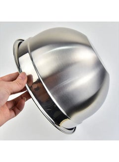 ALMUFARREJ Stainless Steel Mixing Bowl Silver 32cm  - Image 2
