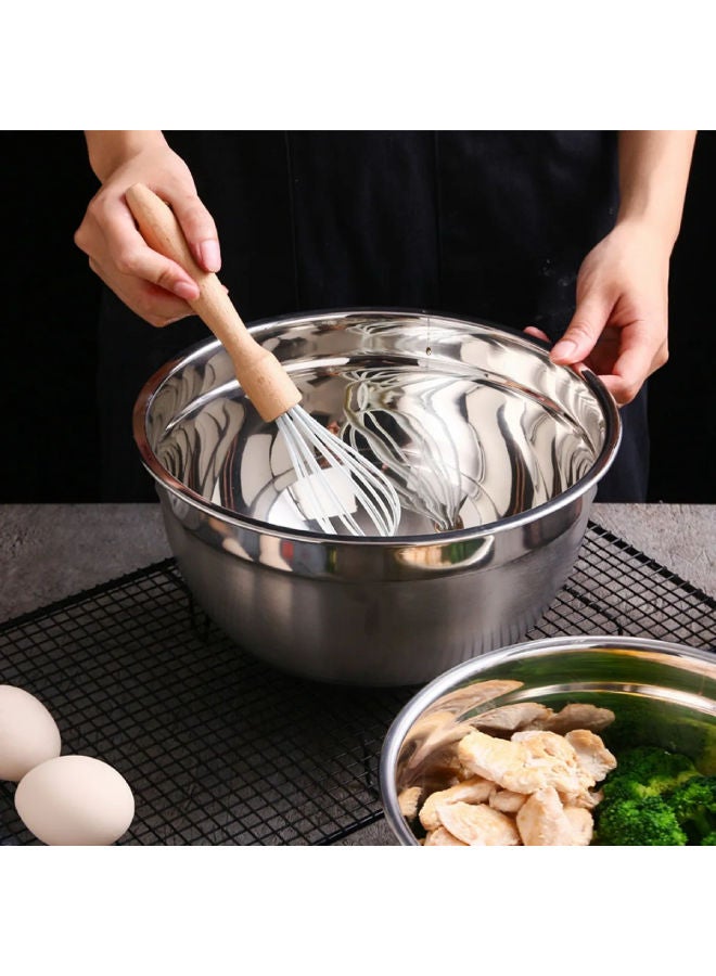 المفرج وعاء المزج المصنوع من الاالستانلس ستيل فضي 32سم - Image 1