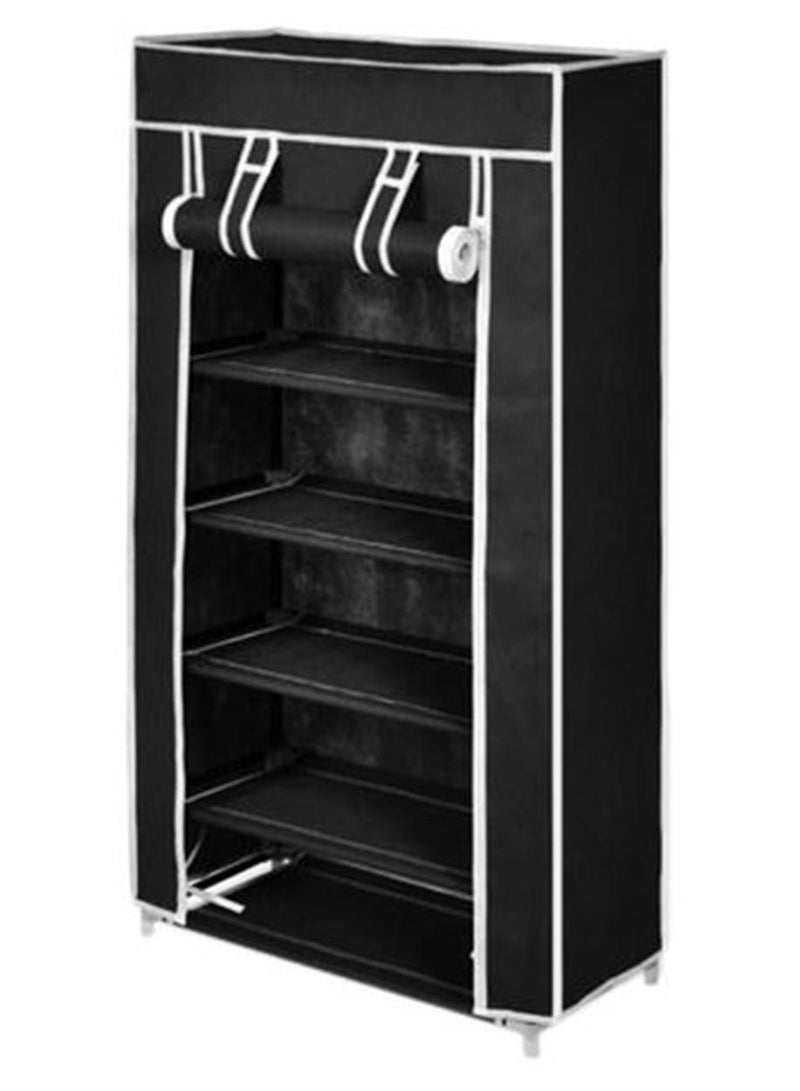 المفرج حامل أحذية متعدد الأغراض قابل للتعديل والطي مكون من 5 أرفف متعدد الألوان 90x60x30سم - Image 1