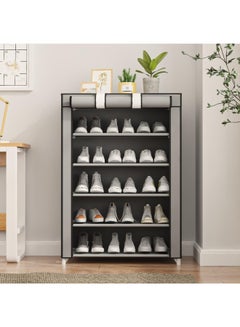 5-Layer Stylish Shoe Organizer, Shoe Rack for Entryway Hallway Storage Furniture with 5 Open Shelves Grey 60x30x90cm - pnsku/N24214887A/45/_/1716713159/861d9fb8-9de3-4ac9-9ba0-1dc19293d6c9