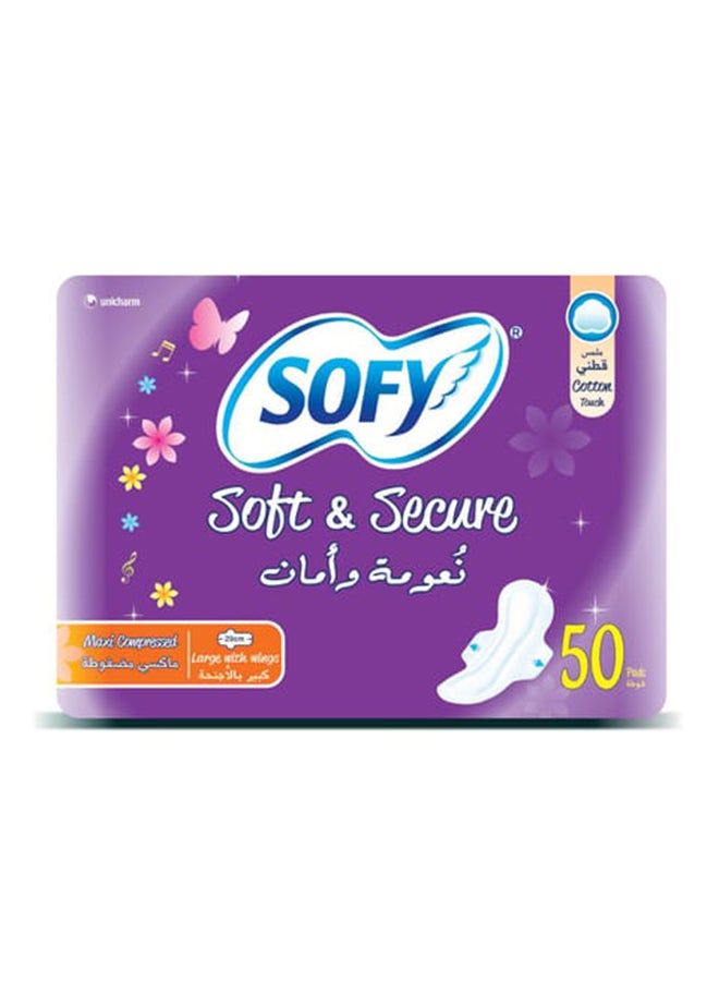 Sofy - Soft & Secure Slim Large Pads with Wings, 50 Pads - Image 1
