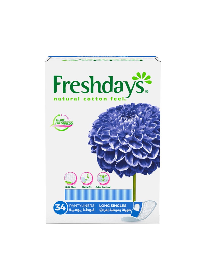 Freshdays 34 Pad Long Single Panty Liner Napkin - Image 1