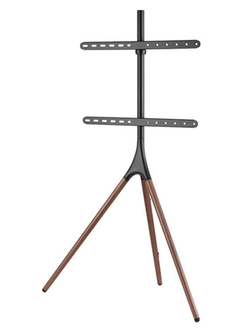 Brateck Artistic Easel Studio TV Stand With Walnut Tripod Base Black - Image 1