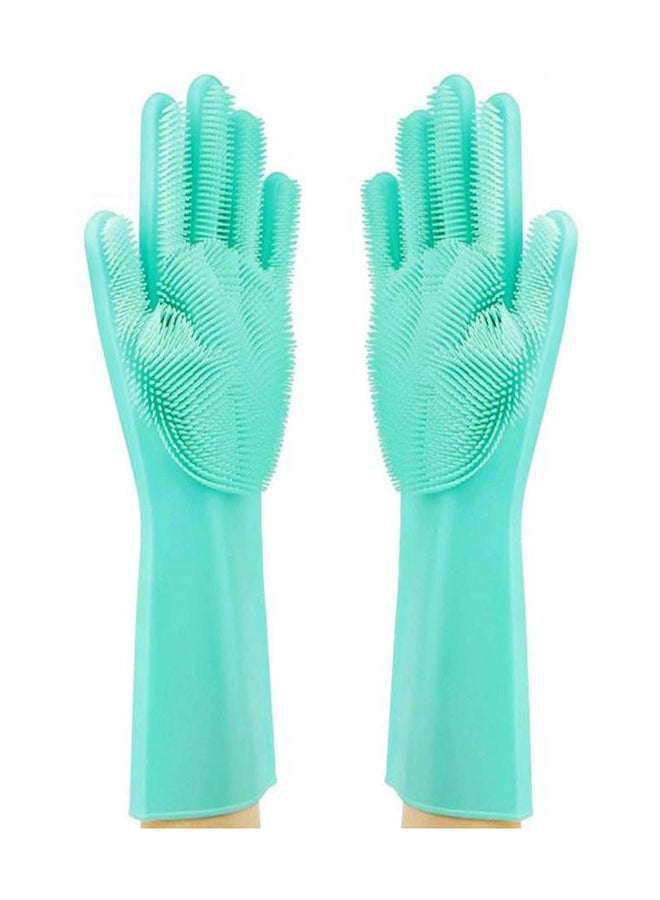Generic 1 Pair of Dish Washing Cleaning Gloves Green  - Image 1