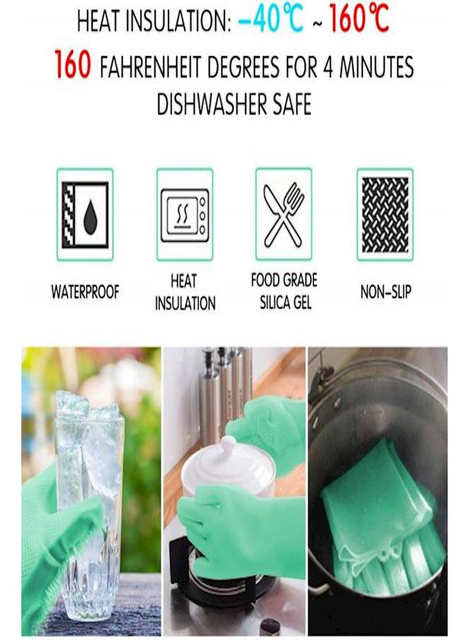 Generic 1 Pair of Dish Washing Cleaning Gloves Green  - Image 4