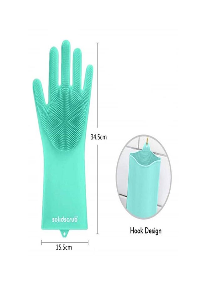 Generic 1 Pair of Dish Washing Cleaning Gloves Green  - Image 2