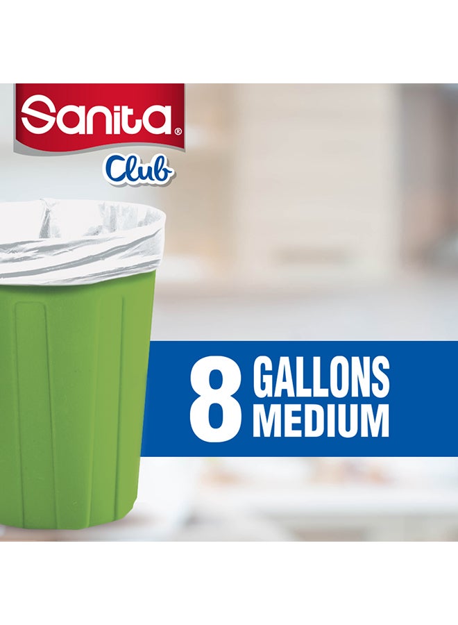 سانيتا كلوب أكياس قمامة بيئية قابلة للتحلل من 120 كيس أبيض - Image 3