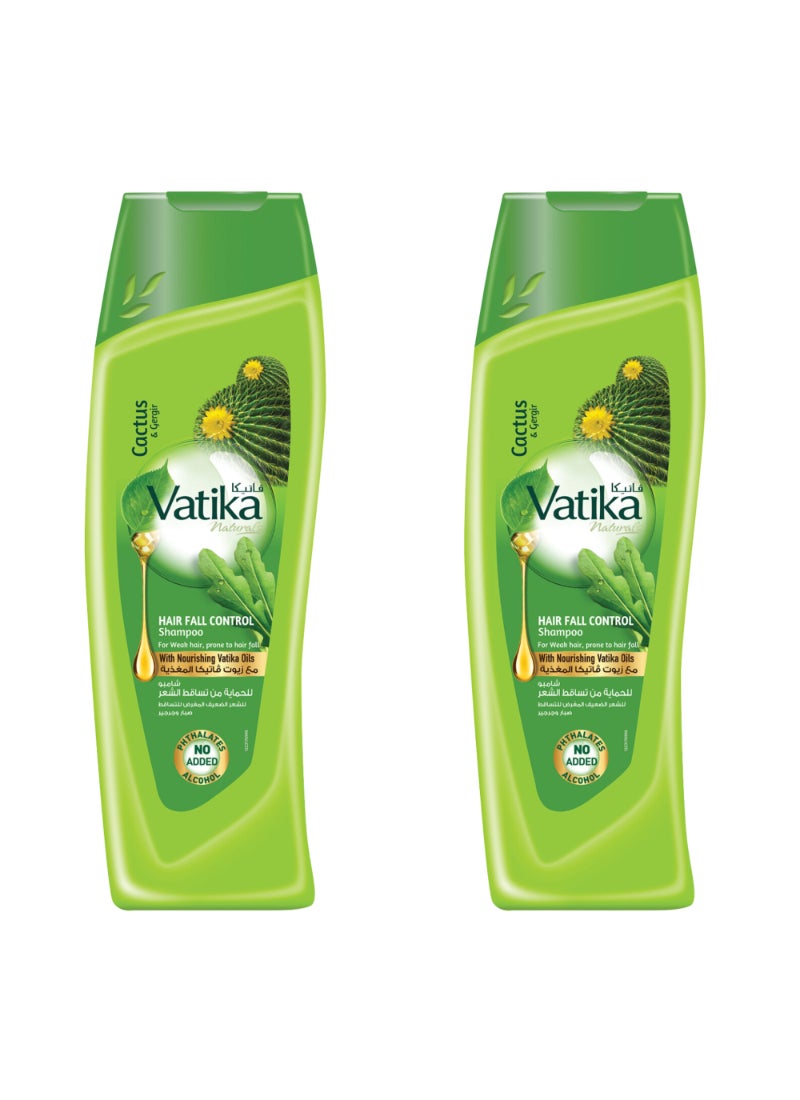 Vatika Naturals Hair Fall Control Shampoo Pack of 2 White 400ml - Image 1