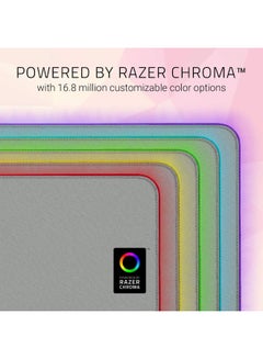 RAZER Goliathus Extended Chroma Gaming Mouse Pad: Customizable Chroma RGB Lighting - Soft, Cloth Material - Balanced Control & Speed - Non-Slip Rubber Base - Quartz Pink Grey  - Image 3